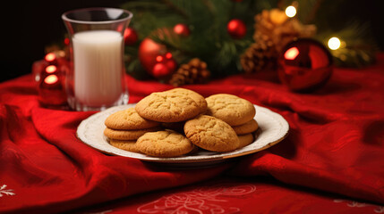Christmas cookies and milk