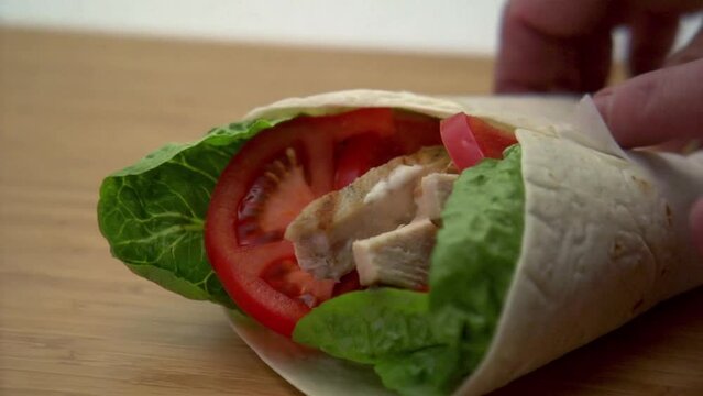 lock down of chicken wrap bein