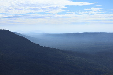 view from the mountain fog and sky
