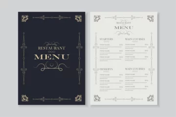 Fotobehang  Luxury restaurant food menu design  © rgxfigure