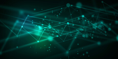 2d illustration Abstract futuristic electronic circuit technology background
