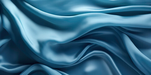 blue silk fabric texture close up