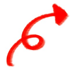 색연필 화살표 레드