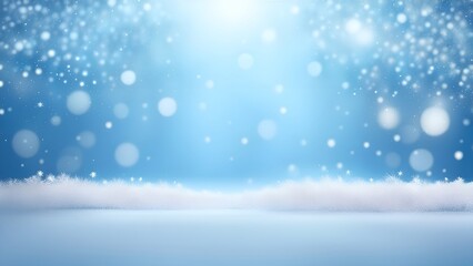 Naklejka premium christmas particles and sprinkles for a holiday celebration like christmas or new year. shiny blue and white lights. wallpaper background for ads or gifts wrap and web design