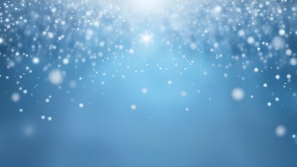 Fototapeta premium christmas particles and sprinkles for a holiday celebration like christmas or new year. shiny blue and white lights. wallpaper background for ads or gifts wrap and web design