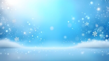 christmas particles and sprinkles for a holiday celebration like christmas or new year. shiny blue and white lights. wallpaper background for ads or gifts wrap and web design