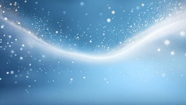 christmas particles and sprinkles for a holiday celebration like christmas or new year. shiny blue and white lights. wallpaper background for ads or gifts wrap and web design