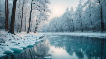 Obraz premium forest in winter