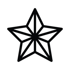 Outline of a christmas star shape icon Vector