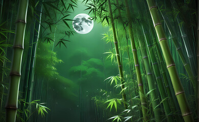bamboo forest generative ai - obrazy, fototapety, plakaty