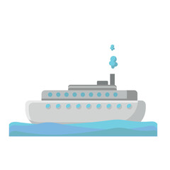 Ship vector flat illustration. Icon design. Suitable for animation, using in web, apps, books, education projects. 