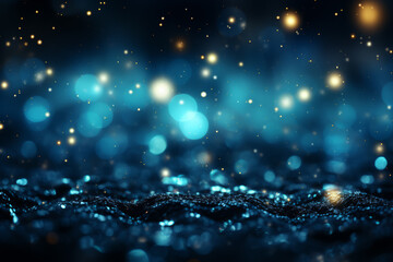 Blue dust and glimmering lights