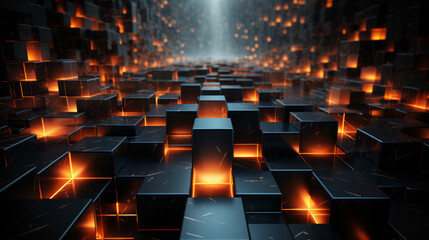 3d rendered images of a square black background