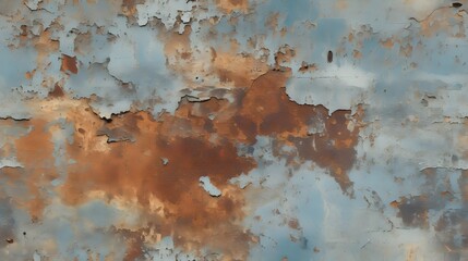 Rusty, Weathered Wall: Seamless Tileable Texture of Abstract Metal Background with Grunge and Stained Patterns