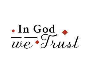 In God We Trust – Christian wall art – Christian calligraphy poster