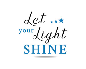 Let Your Light Shine – Christian wall art – Christian calligraphy poster