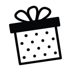 Outline of a christmas present icon Vector