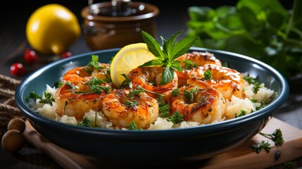 shrimp salad with lemon