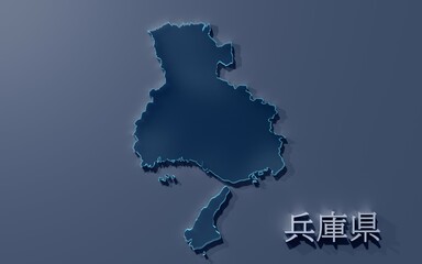 日本の兵庫県の地図