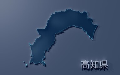 日本の高知県の地図