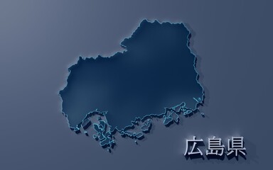 日本の広島県の地図