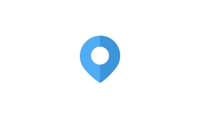 Map pin icon For setting travel goals Navigating to your destination. 2D Animation.