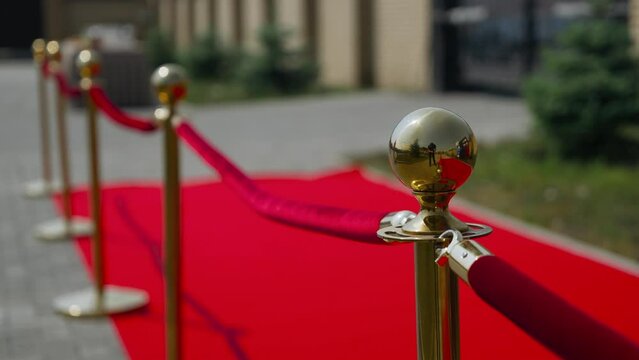 Red velvet carpet at the award ceremony