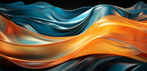 an abstract painting featuring multi colored and smooth lines