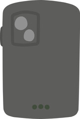 シンプルにデフォルメしたスマートフォンの背面の手描きイラスト