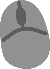 シンプルにデフォルメしたマウスの手描きイラスト