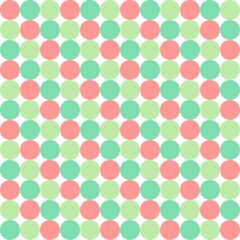 Seamless pattern with colorful polka dot. Vector illustration.