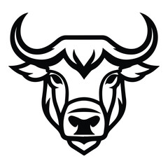 Bull Flat Icon Isolated On White Background