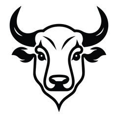 Bull Flat Icon Isolated On White Background