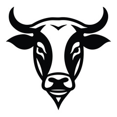 Bull Flat Icon Isolated On White Background
