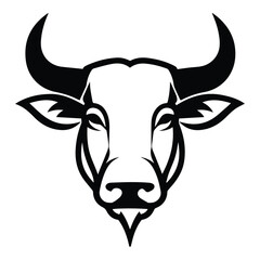 Bull Flat Icon Isolated On White Background