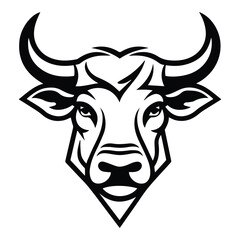 Bull Flat Icon Isolated On White Background