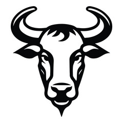 Bull Flat Icon Isolated On White Background
