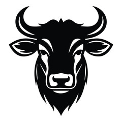Bull Flat Icon Isolated On White Background