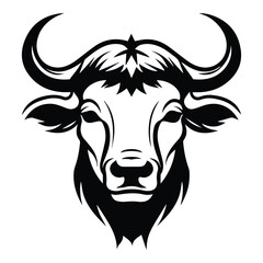 Bull Flat Icon Isolated On White Background