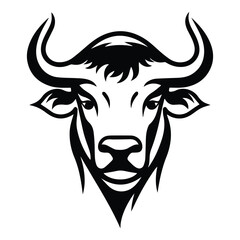 Bull Flat Icon Isolated On White Background