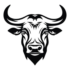 Bull Flat Icon Isolated On White Background