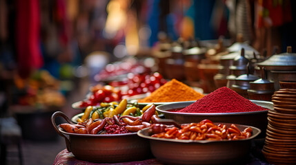 spices in the market, WoolParasitic bracket fungi on a tree.
 - obrazy, fototapety, plakaty