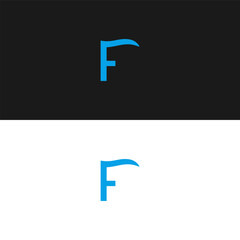 F letter logo, Letter F logo, F letter icon Design with black background. Luxury F letter
