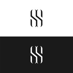 Obraz premium SS logo. S S design. White SS letter. SS, S S letter logo design. Initial letter SS linked circle uppercase monogram logo. S S letter logo vector design. 