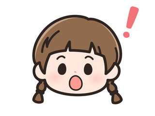 驚いたの女の子の顔