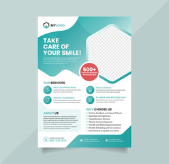 Medical flyer template. Suitable for social media, websites, flyers, and banners.