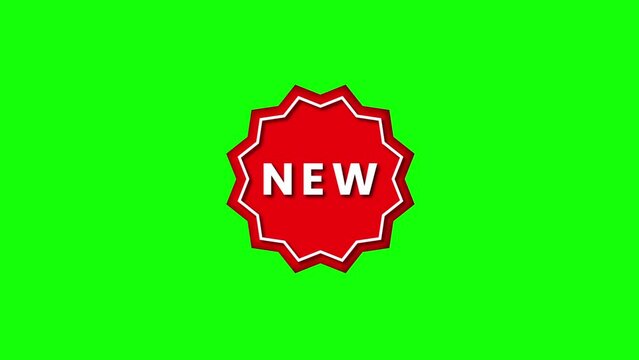 new label on green background suitable for advertising banner and poster. motion graphic element