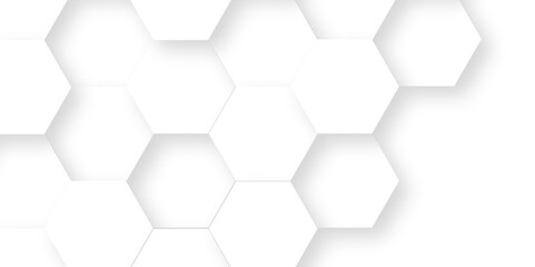 Abstract hexagons White Hexagonal Background. Luxury honeycomb grid White Pattern. Vector Illustration. 3D Futuristic abstract honeycomb mosaic white background. geometric mesh cell texture.