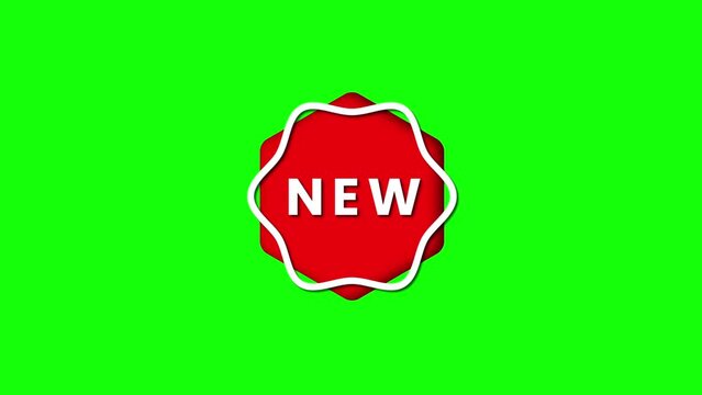 new label on green background suitable for advertising banner and poster. motion graphic element