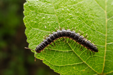 millipede inhabit the leaves of wild plants
